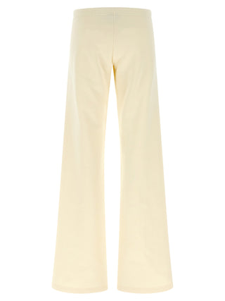 White Cotton Flared Pants