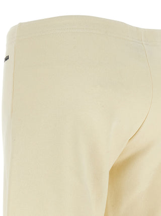 White Cotton Flared Pants