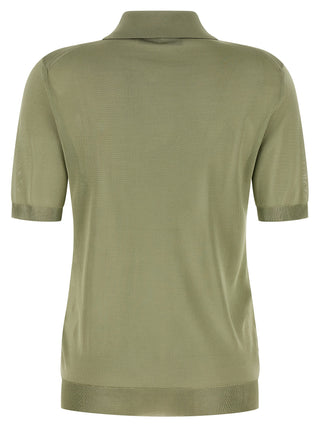 Bicolor Viscose Polo Shirt