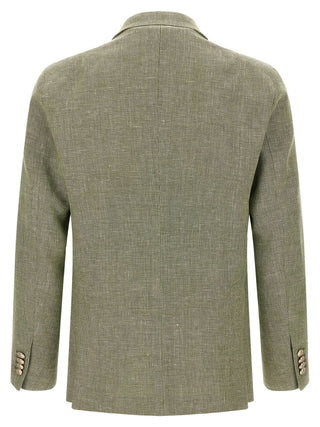 Blazer bicolor de lino