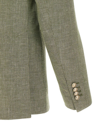 Blazer bicolor de lino