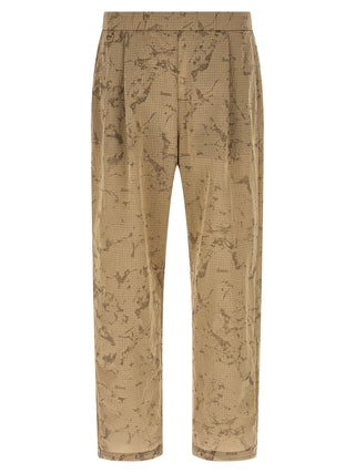 Beige Polyamide Casual Pants