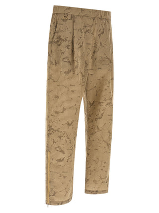 Beige Polyamide Casual Pants
