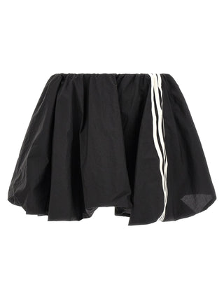 Black Polyamide Long Skirt