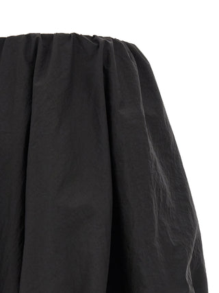 Black Polyamide Long Skirt