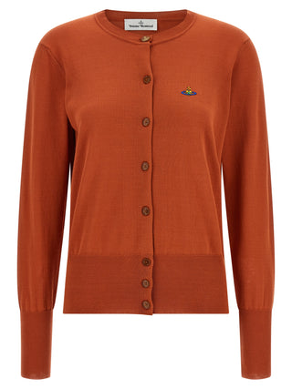 Orange Cotton Cardigan
