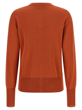 Orange Cotton Cardigan
