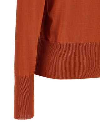 Orange Cotton Cardigan