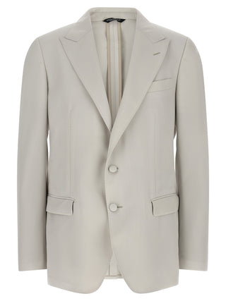 Gray Virgin Wool Blazer