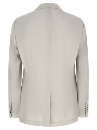 Gray Virgin Wool Blazer