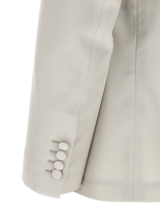 Gray Virgin Wool Blazer