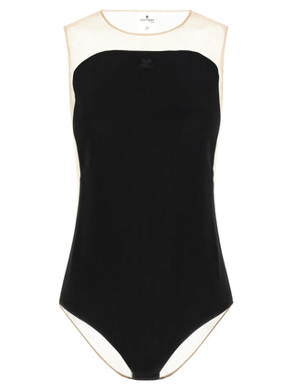 Black Polyester Bodysuit