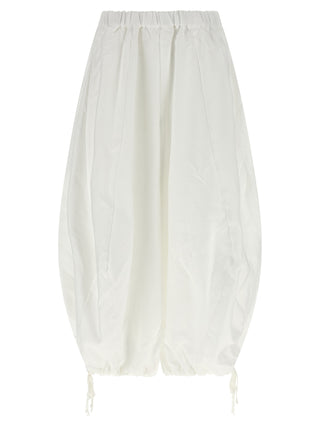 White Polyester Casual Pants