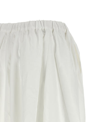White Polyester Casual Pants