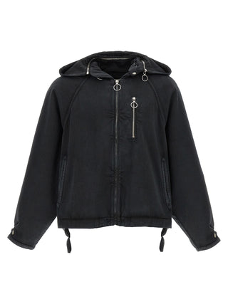 Black Cotton Shell Jacket