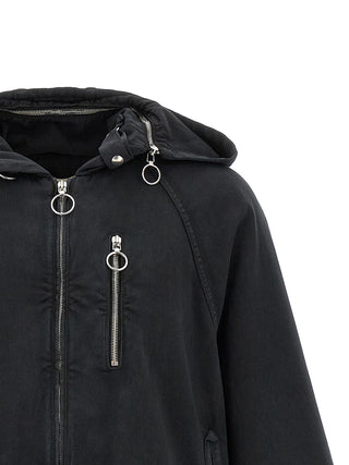 Black Cotton Shell Jacket
