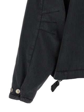 Black Cotton Shell Jacket