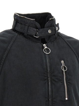 Black Cotton Shell Jacket