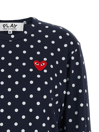 Camiseta de manga larga de algodón azul