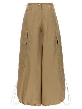 Beige Polyamide Casual Pants