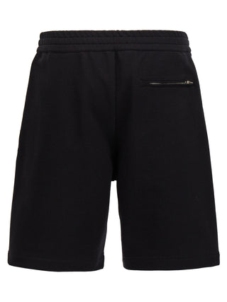 Black Cotton Bermuda Shorts