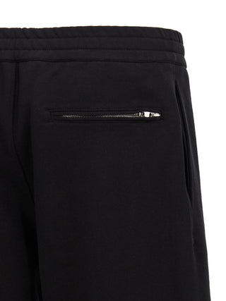 Black Cotton Bermuda Shorts