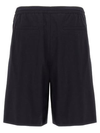 Blue Elastane Bermuda Shorts