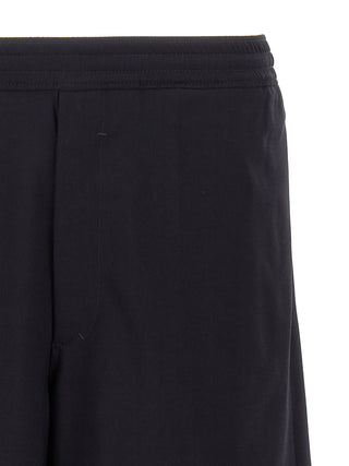 Blue Elastane Bermuda Shorts