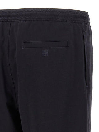 Blue Elastane Bermuda Shorts