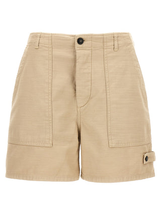 Beige Cotton Bermuda Shorts