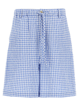 Blue Polyamide Bermuda Shorts