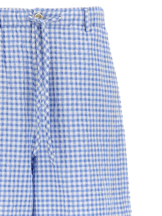 Blue Polyamide Bermuda Shorts