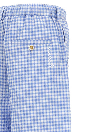 Blue Polyamide Bermuda Shorts