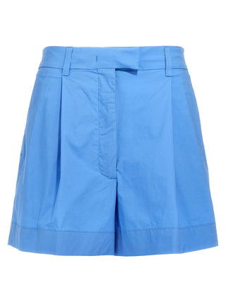 Blue Cotton Bermuda Shorts