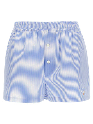 Blue Cotton Bermuda Shorts