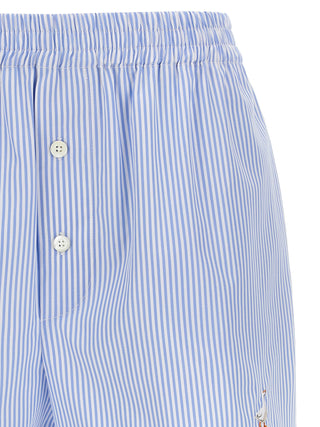 Bermudas de algodón azul