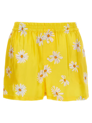 Bicolor Silk Bermuda Shorts
