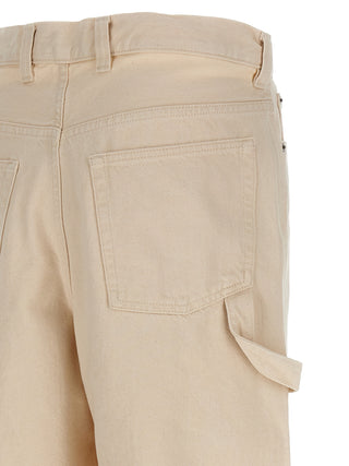Beige Cotton Bermuda Shorts