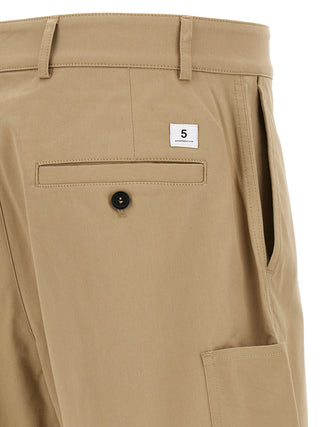 Beige Cotton Bermuda Shorts