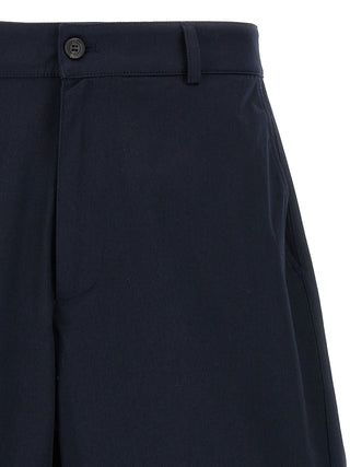 Blue Cotton Bermuda Shorts