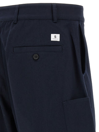 Blue Cotton Bermuda Shorts