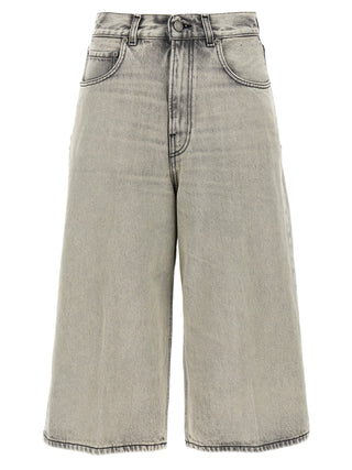 White Cotton Bermuda Shorts