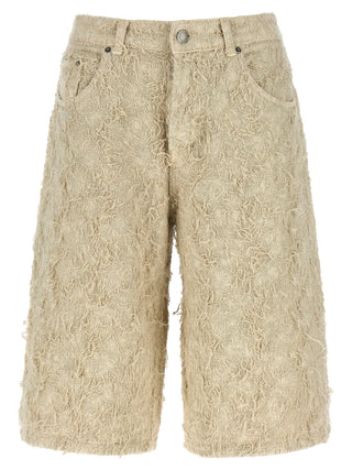 Beige Cotton Bermuda Shorts