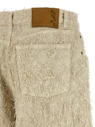 Beige Cotton Bermuda Shorts