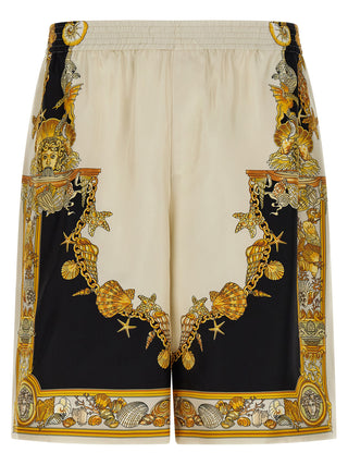 Multicolor Silk Bermuda Shorts