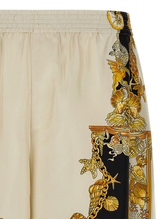 Multicolor Silk Bermuda Shorts
