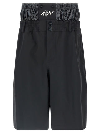 Black Polyamide Bermuda Shorts