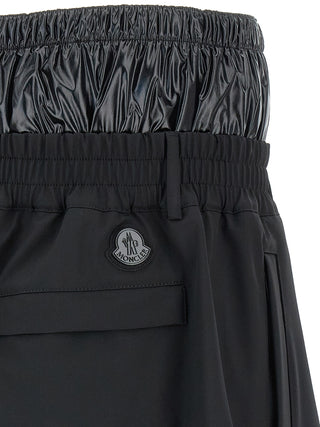 Black Polyamide Bermuda Shorts