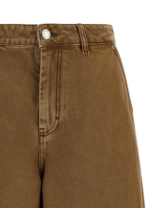 Brown Cotton Bermuda Shorts