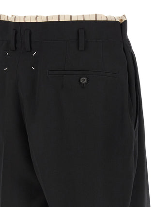 Black Wool Bermuda Shorts